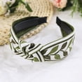 thumbnail image 1 of Ethnic Hairband (Embroidery Flower/Leaf Headband) Bezel, Cross Knotted Head Bands for Women and Girls, 1 of 35