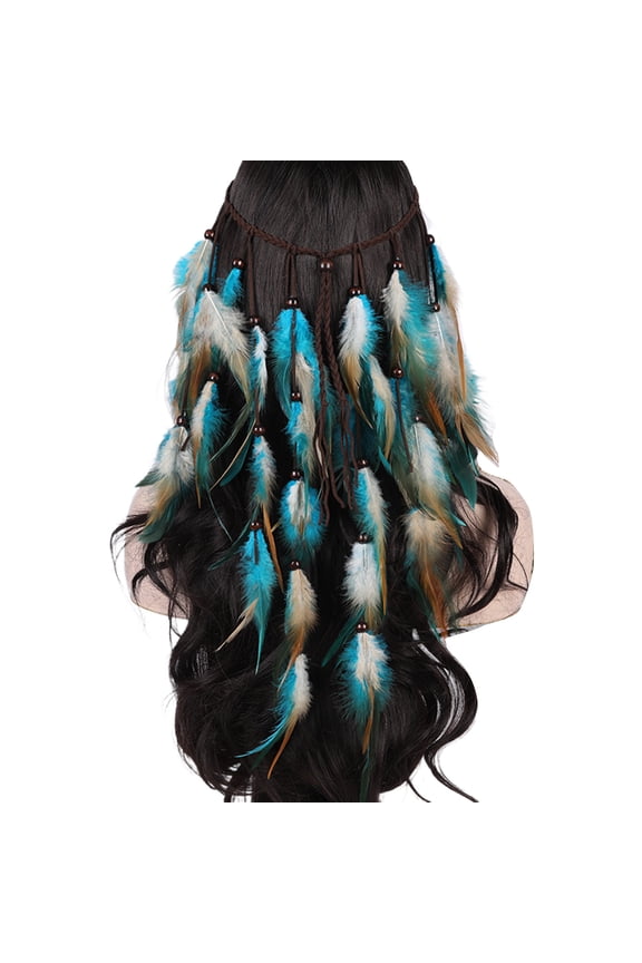 Ethnic Headband with Beads Decors Unique Hair Hoop Women Bride Wedding Party Taking Photo Headband