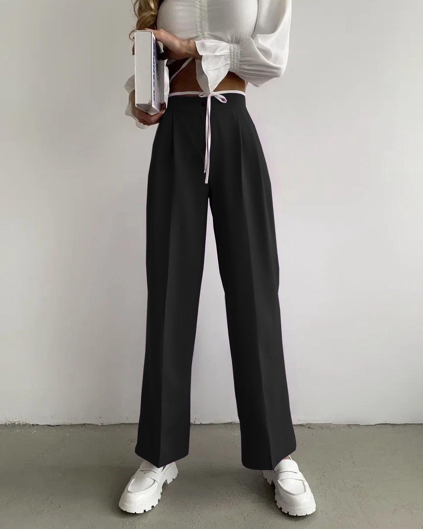 Ethnic High Waist Women Straight Casual Other Polyester Holiday Ankle-Length  Pants Zip All-Season Elastic Waist Pants 