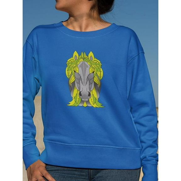 Ethnic Horse Head Sweatshirt Women's -Image by Shutterstock