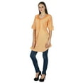 thumbnail image 1 of Ethnic Indian Solid Cotton Kurti Designer Kurta Women Casual Top Tunic Dress, 1 of 3