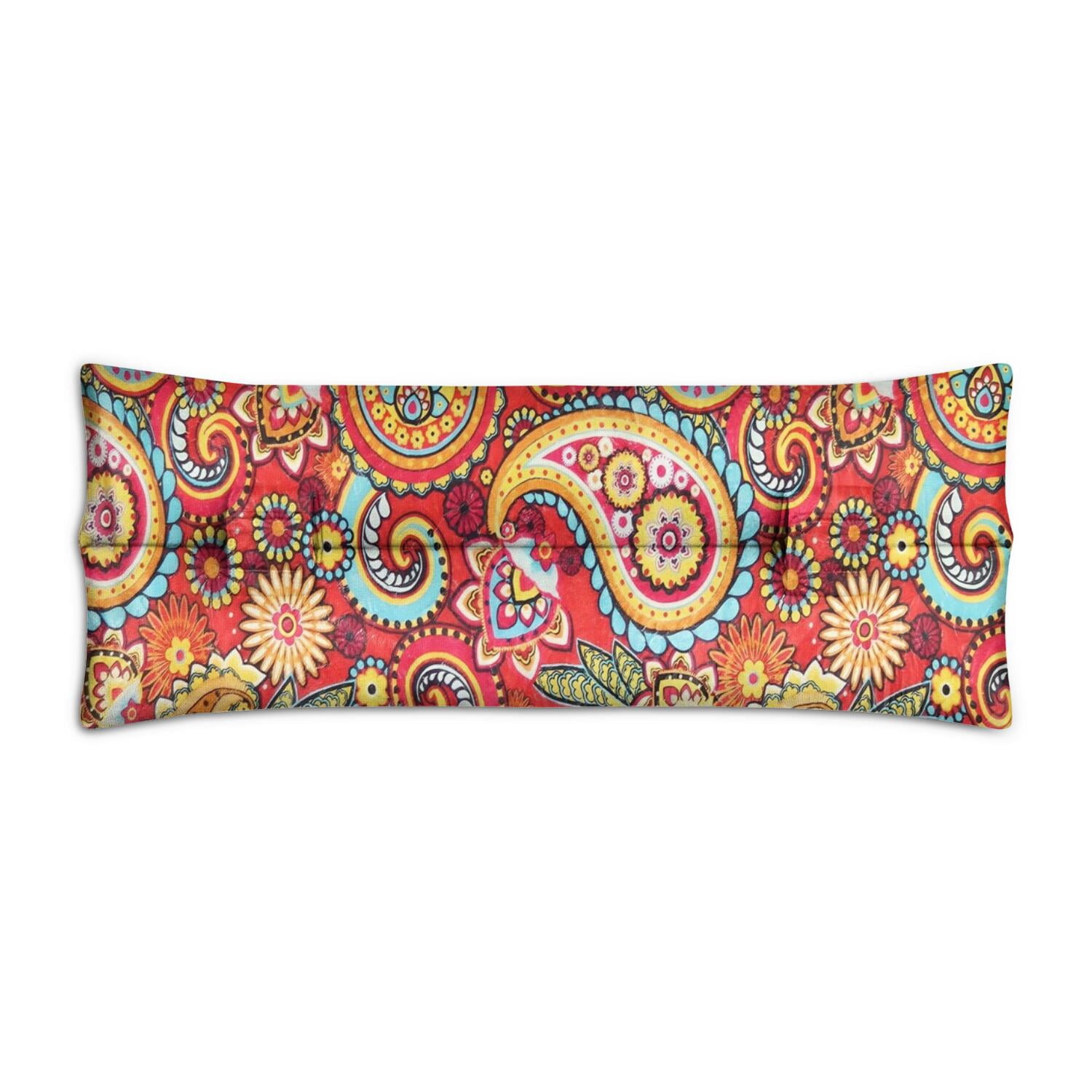 Ethnic Inspired Post Surgery Seatbelt Pillow - Mastectomy Car Cushion, Retro Floral, Lightweight