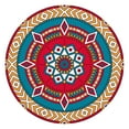 thumbnail image 1 of Ethnic Inspired Symmetrical Mandala Round Table Cover Waterproof Elastic Edge Windproof Tablecloth for Outdoor Use, 1 of 6