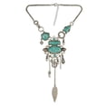 thumbnail image 1 of Ethnic Jewelry Turquoise Tassel Choker Bohemian Statement Necklace, 1 of 6