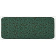 thumbnail image 1 of Ethnic Kitchen Mat, Eastern Style Leaf Pattern with Traditional Folk Feng Shui Concept, Plush Decorative Kitchen Mat with Non Slip Backing, 47" X 19", Seal Brown Turquoise, by Ambesonne, 1 of 1