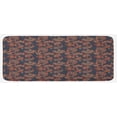 thumbnail image 1 of Ethnic Kitchen Mat, Oriental Image with Floral Swirls and Leaves Art Image, Plush Decorative Kitchen Mat with Non Slip Backing, 47" X 19", Dark Blue Grey Vermilion, by Ambesonne, 1 of 1