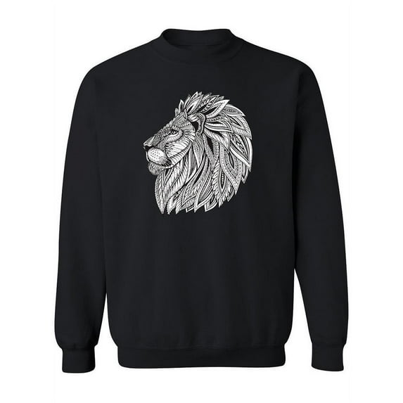 Ethnic Lion Head Design Sweatshirt Women -Image by Shutterstock, Female 5X-Large