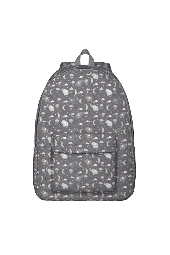 Ethnic Mandala Elephant Backpack, Durable and Lightweight School Bag with Vintage Bohemian Floral Pattern