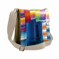 thumbnail image 1 of Ethnic Messenger Bag, Moroccan Handcraft Carpets, Unisex Cross-body, by Ambesonne, 1 of 2