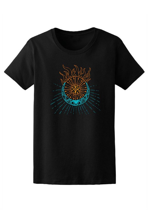 Ethnic Moon & Sun Sparkles Tee Women's -Image by Shutterstock