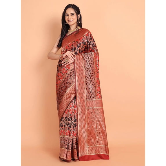 Ethnic Motifs Woven Design Kanjeevaram Saree - 29079950