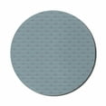 thumbnail image 1 of Ethnic Mouse Pad for Computers, Overlap Look Romanian Folkloric Rounded Square Shaped Motif, Round Non-Slip Thick Rubber Modern Gaming Mousepad, 8" Round, Dark Seafoam Night Blue, by Ambesonne, 1 of 2