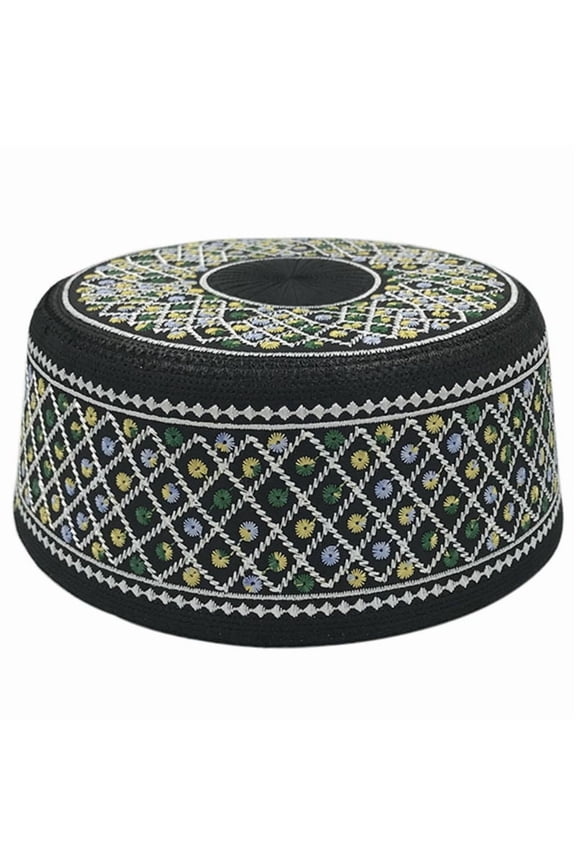 Ethnic Muslims Men Prayer Hat Embroidered Islamic Kufi Hat Turkish Kufi Hat