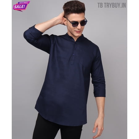 Ethnic Navy Blue Kurta for Men