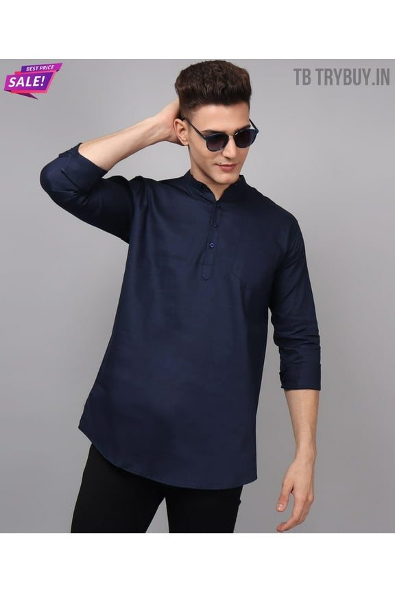 Ethnic Navy Blue Kurta for Men