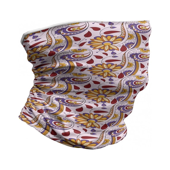 Ethnic Neck Gaiter, Persian Paisley Floral, Unisex, Multicolor, by Ambesonne