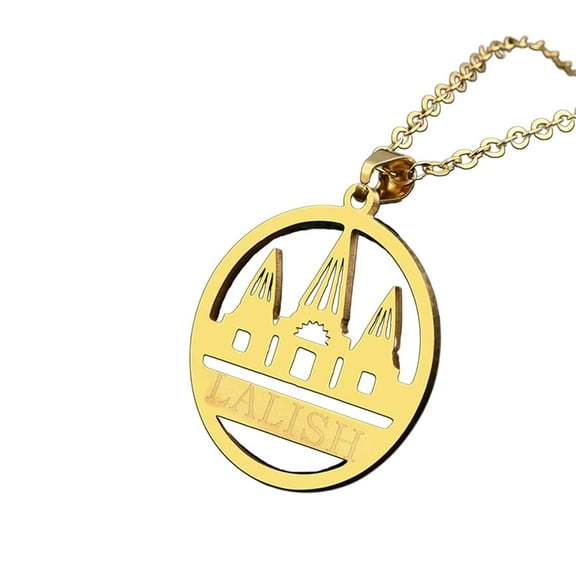 Ethnic Neckchains Vintage Yazdi Lalish Temple Pendant Necklace Jewelry Ornement