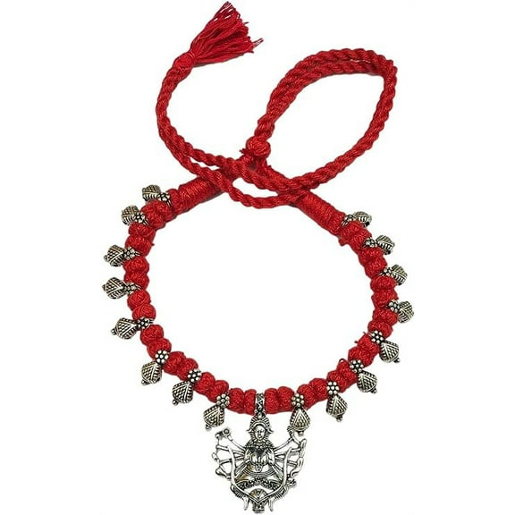 Ethnic Necklaces for Women Silver oxidised Beaded Choker Collar Necklace with and without Pendants Indian Thread Jewelry for Women