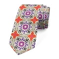 thumbnail image 1 of Ethnic Necktie, 4 Petal Floral Motifs, Dress Tie, 3.7", Multicolor, by Ambesonne, 1 of 3