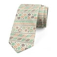 thumbnail image 1 of Ethnic Necktie, Geometric Illustration, Dress Tie, 3.7", Multicolor, by Ambesonne, 1 of 3