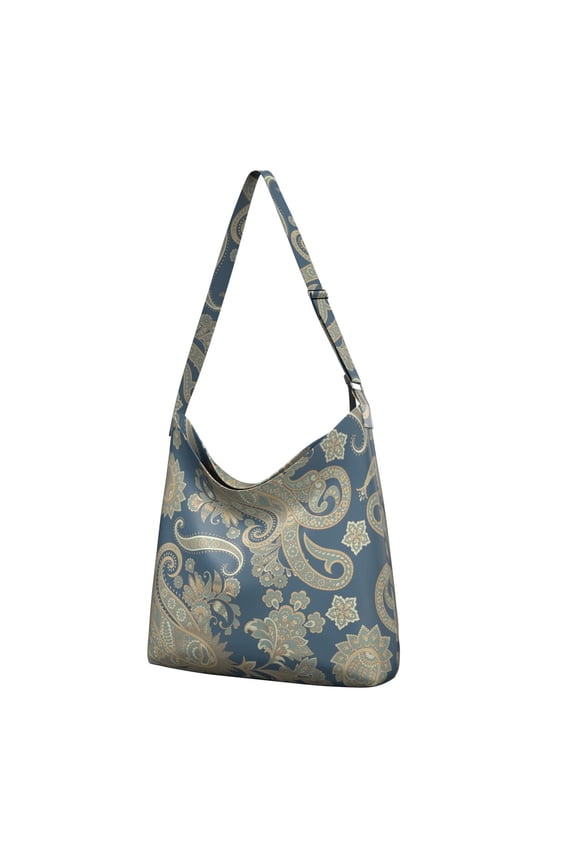 Ethnic Paisley Floral Canvas Tote – Decorative Mandala Inspired Design for Summer