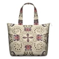 thumbnail image 1 of Ethnic Paisley Ornament Duffel Bohemian Vintage Weekender Bag with Artistic Floral Pattern, Chic Mala Design, 1 of 5