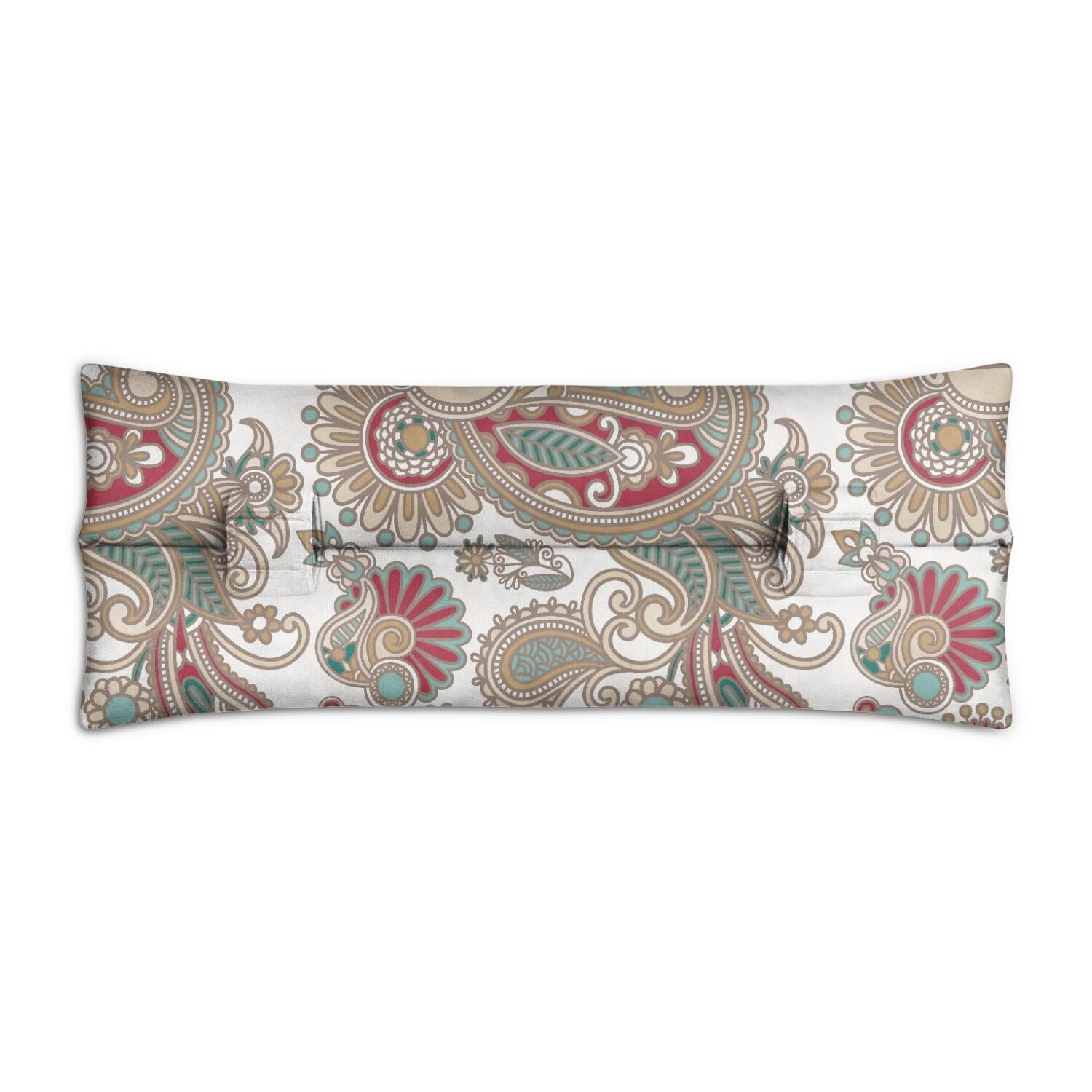 Ethnic Paisley Ornament Seatbelt Cushion - Post Surgical Mastectomy Pillow for Women - Secure Straps & Universal Fit Design