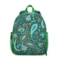 thumbnail image 1 of Ethnic Paisley School Backpack - Waterproof Ergonomic Student Daypack with Adjustable Loops, 1 of 5