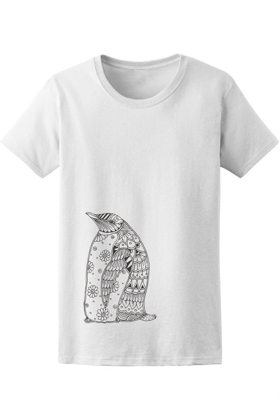 Ethnic Pattern Zendala Penguin T-Shirt Women -Image by Shutterstock, Female Large