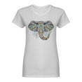 thumbnail image 1 of Ethnic Patterned Elephant Head Shaped T-Shirt Women -Image by Shutterstock, Female Medium, 1 of 2