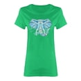 thumbnail image 1 of Ethnic Patterned Elephant Shaped T-Shirt Women -Image by Shutterstock, Female Large, 1 of 2