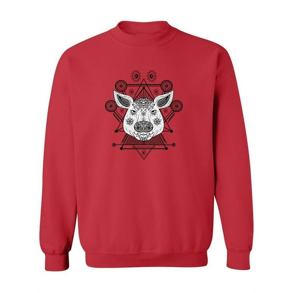 Ethnic Pig Sweatshirt Women -Image by Shutterstock, Female 4X-Large
