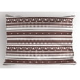 thumbnail image 1 of Ethnic Pillow Sham Tribal Composition with Chevron Zigzags Triangles and Stripes Hand Drawn, Decorative Standard Queen Size Printed Pillowcase, 30 X 20 Inches, Mauve Taupe and White, by Ambesonne, 1 of 2