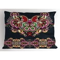 thumbnail image 1 of Ethnic Pillow Sham Ukrainian Embroidery Fashioned Ornate Paisley with Unique Features Motif, Decorative Standard King Size Printed Pillowcase, 36 X 20 Inches, Violet and Dark Grey, by Ambesonne, 1 of 2