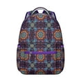 thumbnail image 1 of Ethnic Print Backpack for Women - Bohemian Style Laptop Bag, 17" Compartment | Durable Oxford Fabric, Big Capacity for Textbooks, Notebooks & Campus Essentials, 1 of 6