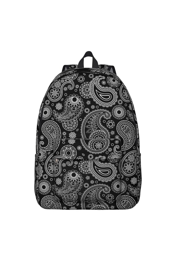 Ethnic Rainbow Pattern School Backpack – Traditional Tribal Lightweight Bag for Daily Use, Campus, and Short-Term Travel