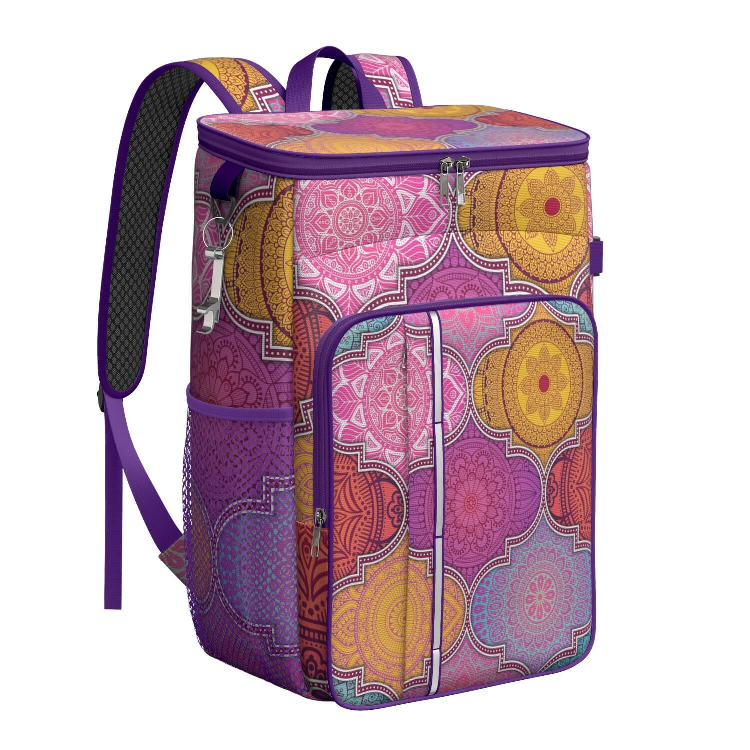 Chilly Box Backpack Ethnic Retro Cooler Backpack - Colorful Hippie Exotic Earthy Style ...