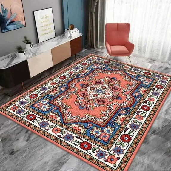 Ethnic Retro Style Carpet for Living Room Large Area 200x300 Decorative Home Persian Rug Bedroom Sofa Bedside Non-slip Floor Mat