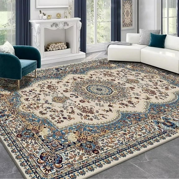 Ethnic Retro Style Carpet for Living RoomLarge Room Rugs for Bedroom Washable Home Decoration Soft Floor Mats Anti-slip