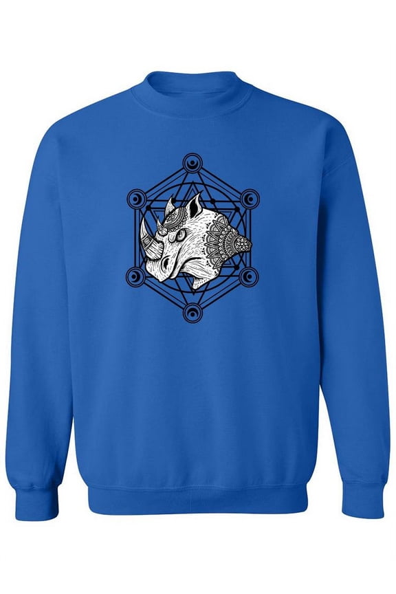 Ethnic Rhino Head Sweatshirt Women -Image by Shutterstock, Female Medium