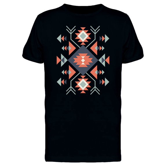 Ethnic Rug Pattern Orange Tee Men's -Image by Shutterstock