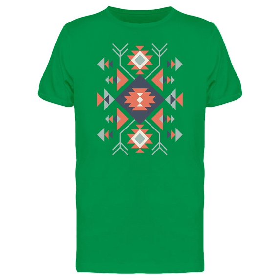 Ethnic Rug Pattern Orange Tee Men's -Image by Shutterstock