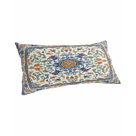 Ethnic Rustic Pillow Covers King Size, Boho Southwestern Heritage Orange Blue Green Soft Bed Throw Pillowcases Breathable Cooling Long Lumbar Body Pillow Sham Cover for Bed Sofa 20''x40''