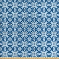 thumbnail image 1 of Ambesonne Ethnic Fabric by the Yard Upholstery, Azulejo Tiles Pattern, 5 Yards, Navy Blue Orange White, 1 of 4