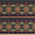 thumbnail image 1 of Ambesonne Ethnic Fabric by the Yard Upholstery, Floral Geometric Shapes, 2 Yards, Indigo Scarlet, 1 of 4