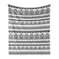 thumbnail image 1 of Ethnic Soft Flannel Fleece Blanket, Eastern Tattoo Design with Various Ornamental and Geometric Shapes Monochrome Style, Cozy Plush for Indoor and Outdoor Use, 60" x 80", White Black, by Ambesonne, 1 of 5