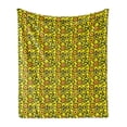 thumbnail image 1 of Ethnic Soft Flannel Fleece Throw Blanket, Abstract Traditional Different Color Evil Eye, Cozy Plush for Indoor and Outdoor Use, 60" x 80", Yellow Multicolor, by Ambesonne, 1 of 5