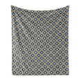 thumbnail image 1 of Ethnic Soft Flannel Fleece Throw Blanket, Bicolour Design Persian Folkloric Culture with Influences Motifs, Cozy Plush for Indoor and Outdoor Use, 70" x 90", Pale Yellow Marigold, by Ambesonne, 1 of 5