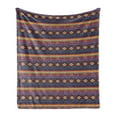 thumbnail image 1 of Ethnic Soft Flannel Fleece Throw Blanket, Inspired Repeating Folkloric Pattern with Colorful Traditional Motifs, Cozy Plush for Indoor and Outdoor Use, 50" x 70", Multicolor, by Ambesonne, 1 of 6