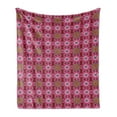 thumbnail image 1 of Ethnic Soft Flannel Fleece Throw Blanket, Persian Style Graphic Motley Flowers Classical Oriental Cultural Heritage, Cozy Plush for Indoor and Outdoor Use, 50" x 70", Multicolor, by Ambesonne, 1 of 6